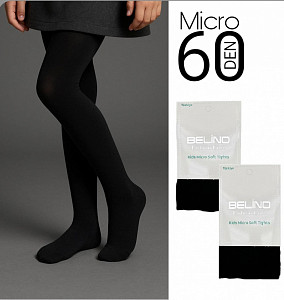 Колготки для девочки 60 DEN капроновые черные BELINO